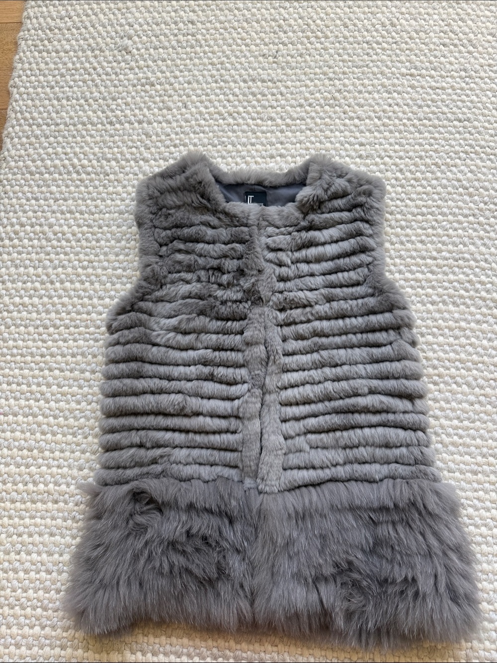 Love Token Gray Faux Fur Sleeveless Vest